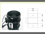 Trục quạt gió 220V PP bảo quản của tủ hút phòng thí nghiệm , tiếng ồn thấp ống nhựa nhỏ